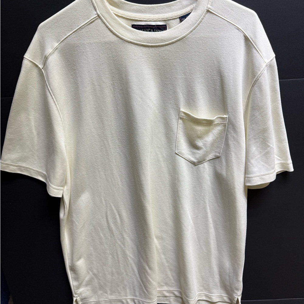 Jamaica Jaxx Men's XL Cream T-Shirt with Pocket